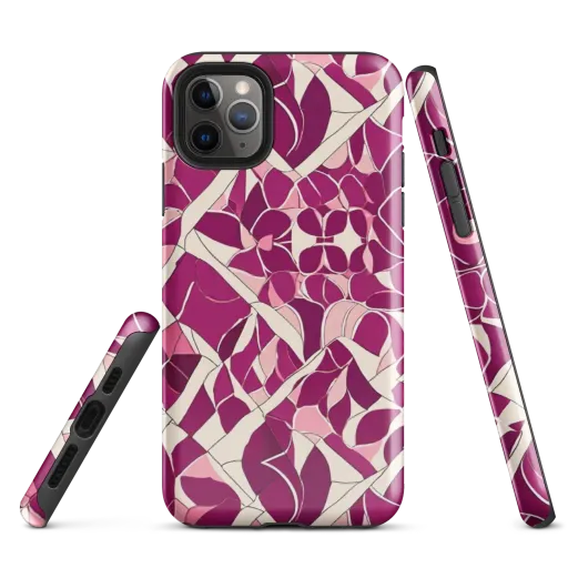 Magenta Mosaic on a Tough Case for iPhone®