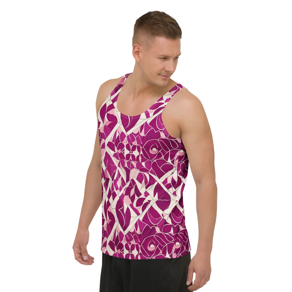 Magenta Mosaic on Men's Tank Top — Left Front