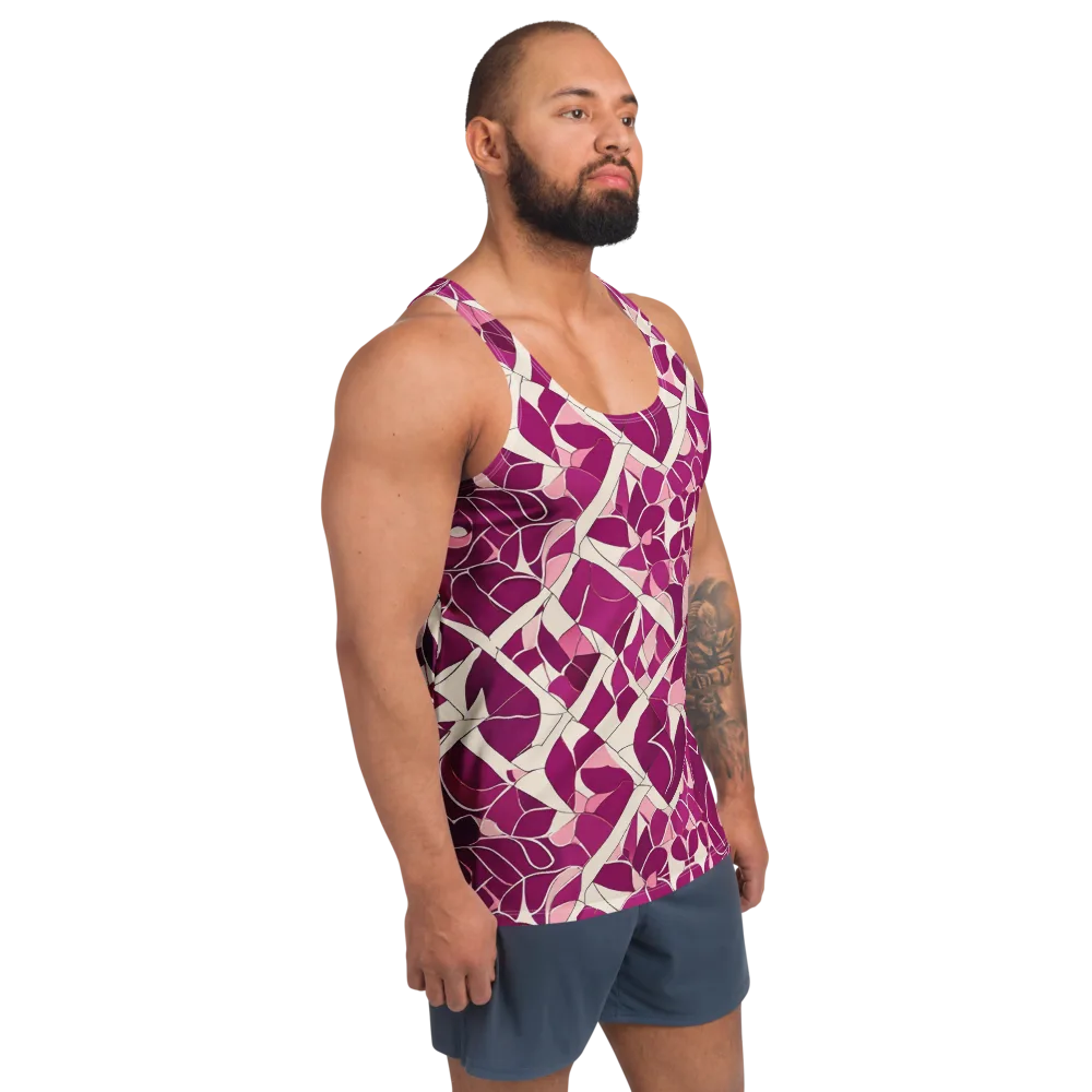 Magenta Mosaic on Men's Tank Top — Right Front