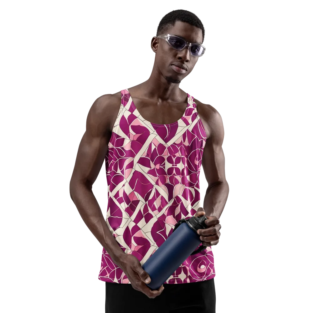Magenta Mosaic on Men's Tank Top — Front