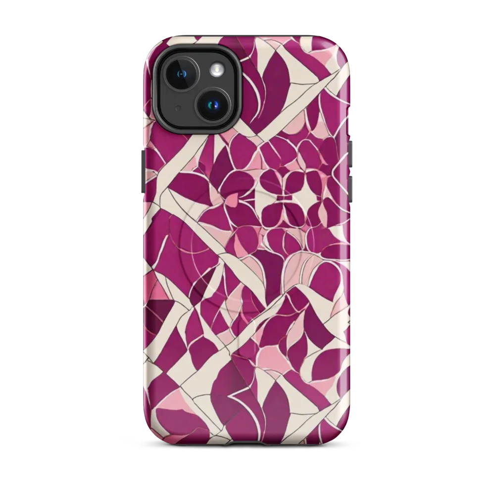 Magenta Mosaic on MagSafe Tough Case for iPhone® — Front