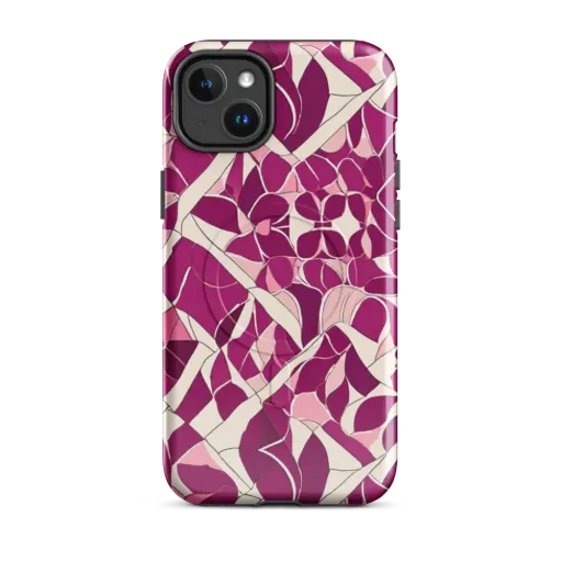 Magenta Mosaic on a MagSafe Tough Case for iPhone®