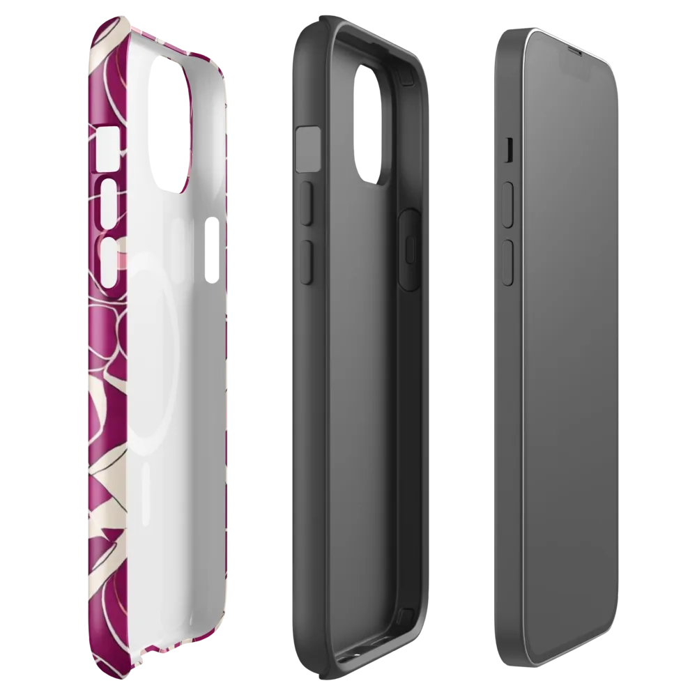Magenta Mosaic on MagSafe Tough Case for iPhone® — Front