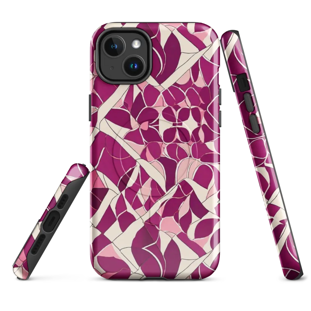 Magenta Mosaic on MagSafe Tough Case for iPhone® — Front