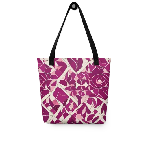 Magenta Mosaic on a Tote Bag