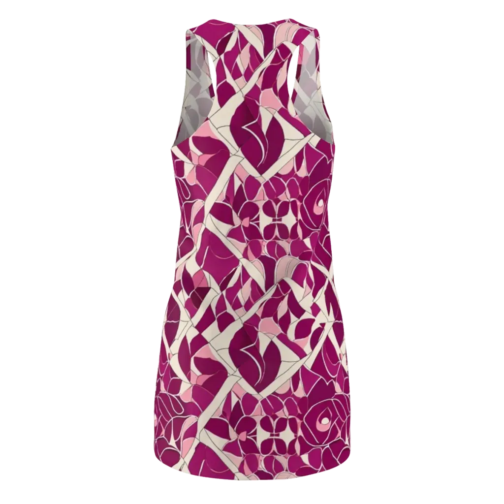 Magenta Mosaic on Racerback Dress — Back