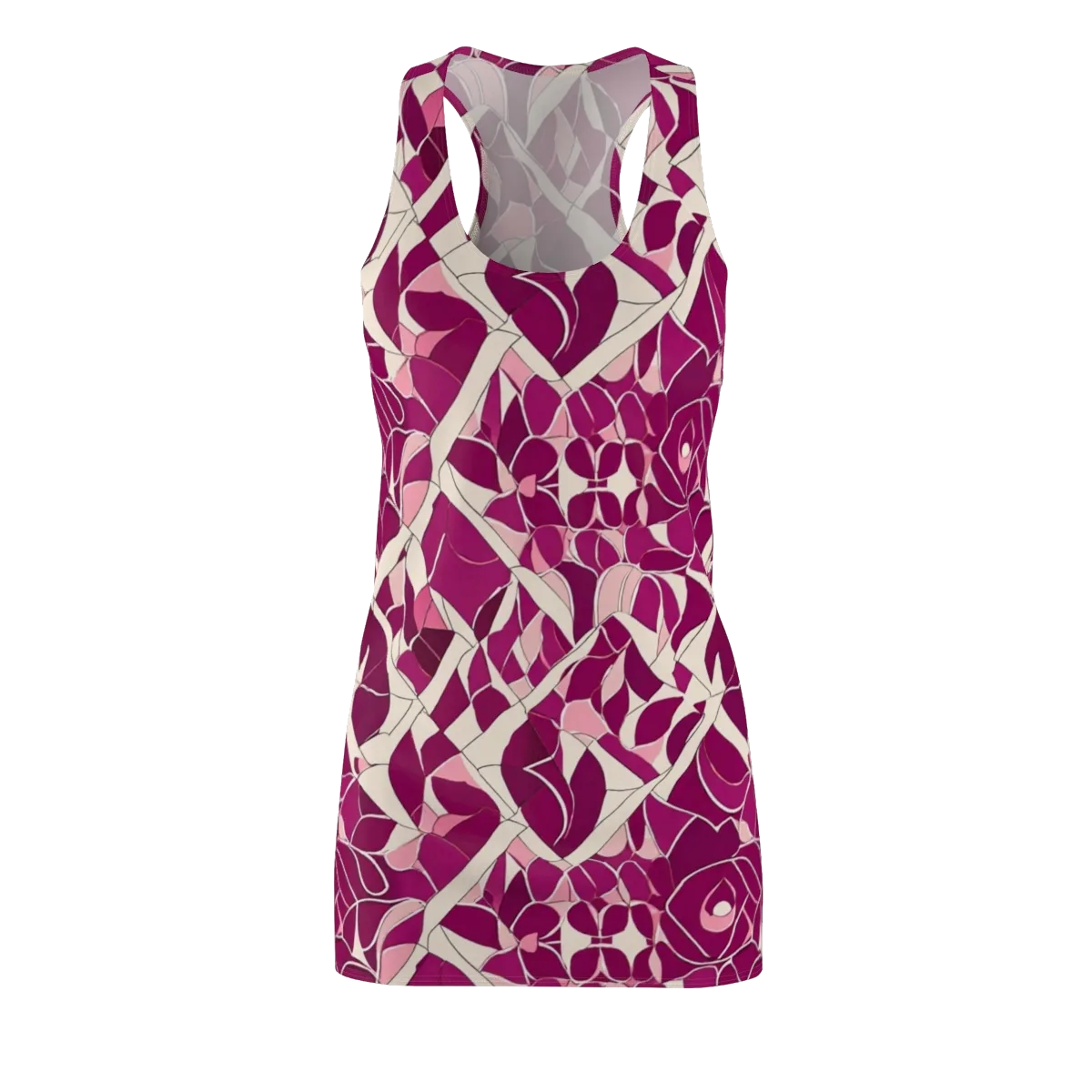 Magenta Mosaic on Racerback Dress — Front