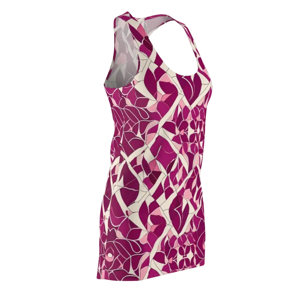 Magenta Mosaic on Racerback Dress — Front Side