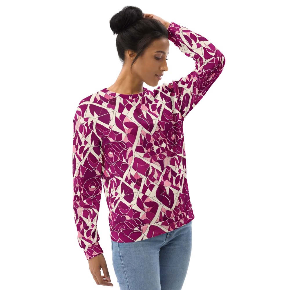 Magenta Mosaic on Sweatshirt — Right Front