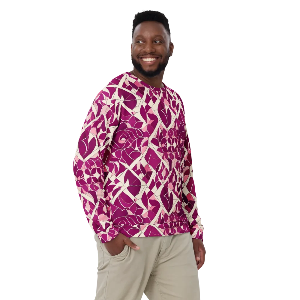 Magenta Mosaic on Sweatshirt — Front