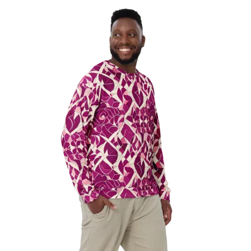 Magenta Mosaic on a Sweatshirt