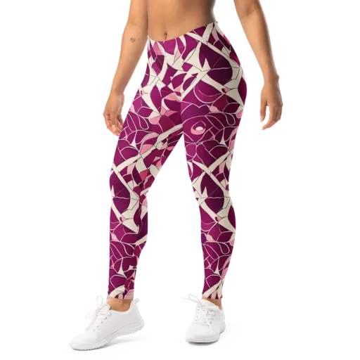 Magenta Mosaic on a Leggings