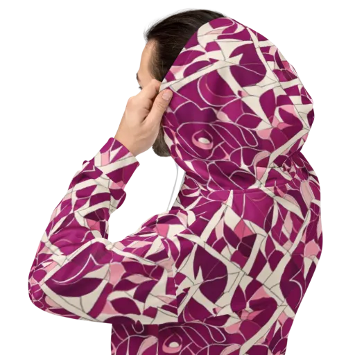 Magenta Mosaic on a Hoodie
