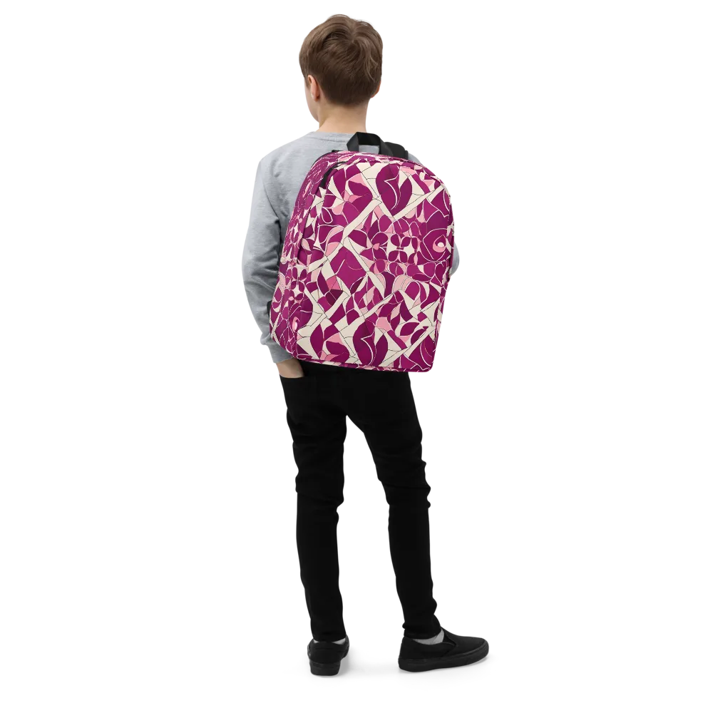 Magenta Mosaic on Minimalist Backpack — Right Front