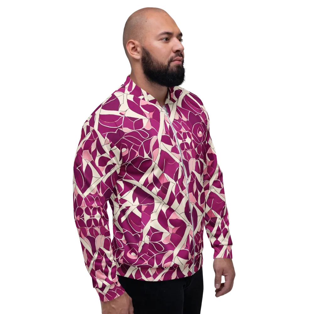 Magenta Mosaic on Bomber Jacket — Right