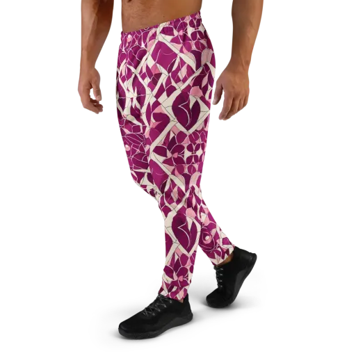 Magenta Mosaic on a Men's Joggers