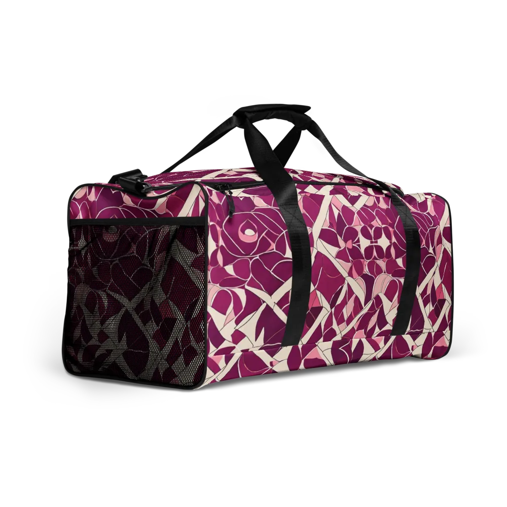 Magenta Mosaic on Duffle Bag — Right Front