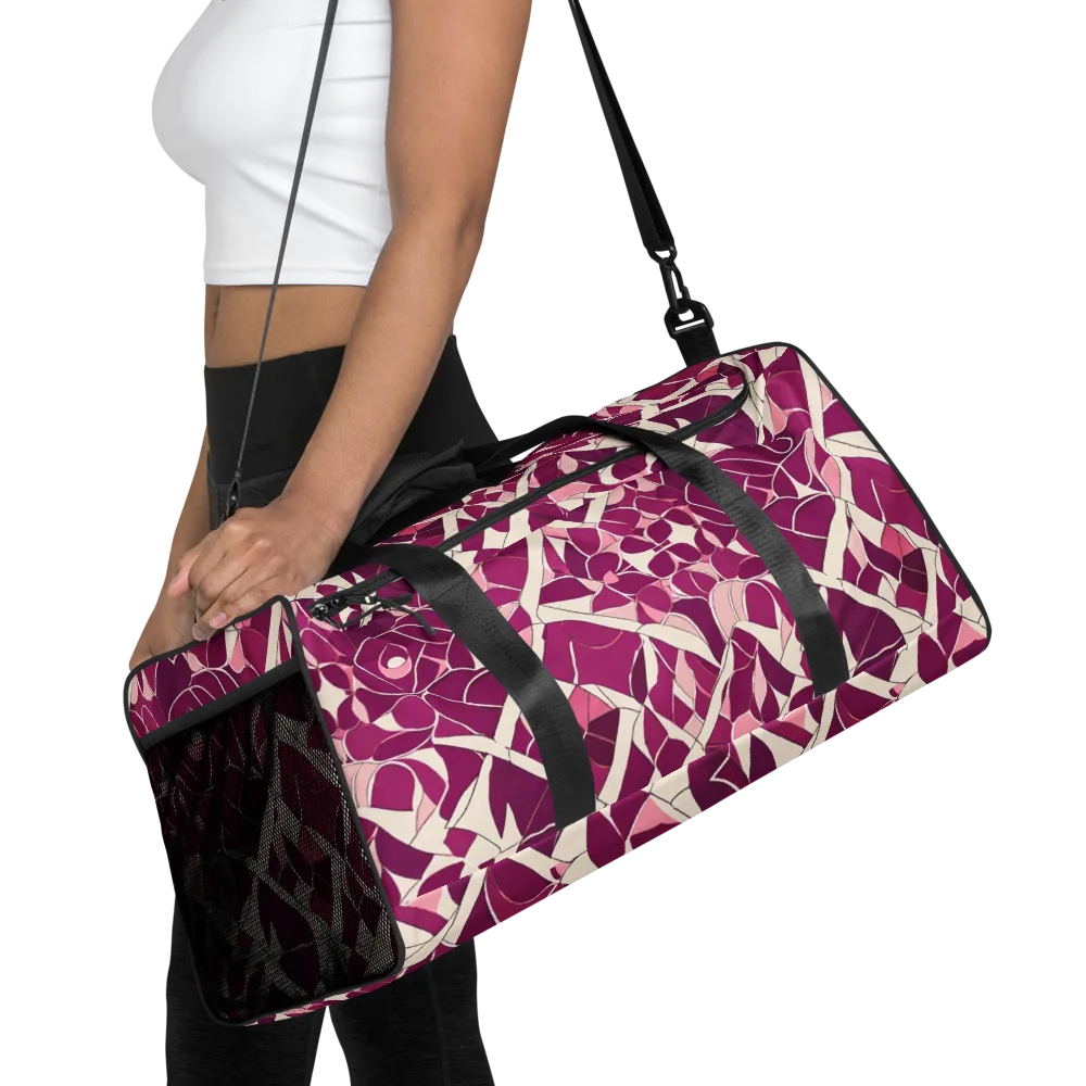 Magenta Mosaic on Duffle Bag — Front