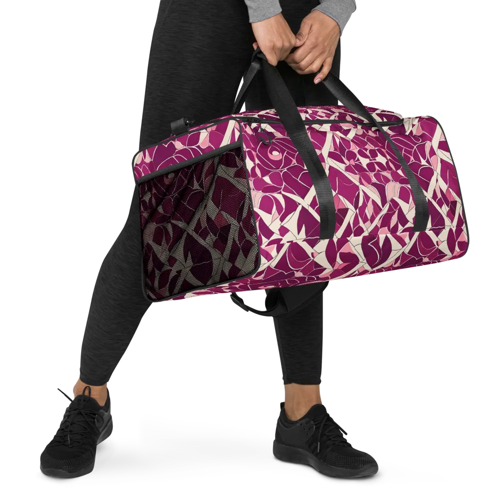 Magenta Mosaic on Duffle Bag — Right Front