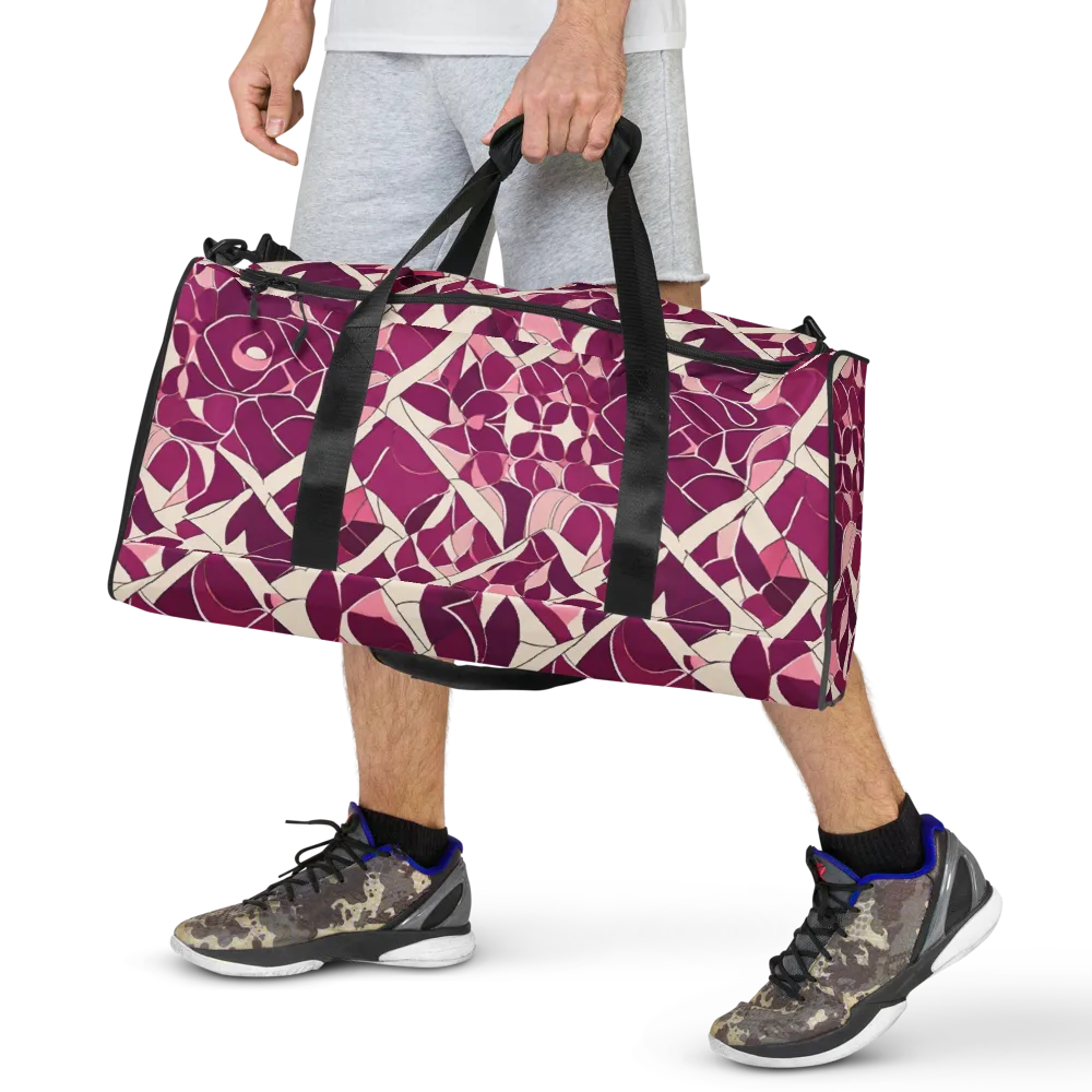 Magenta Mosaic on Duffle Bag — Front