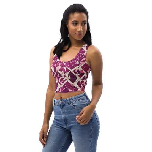 Magenta Mosaic on a Crop Top