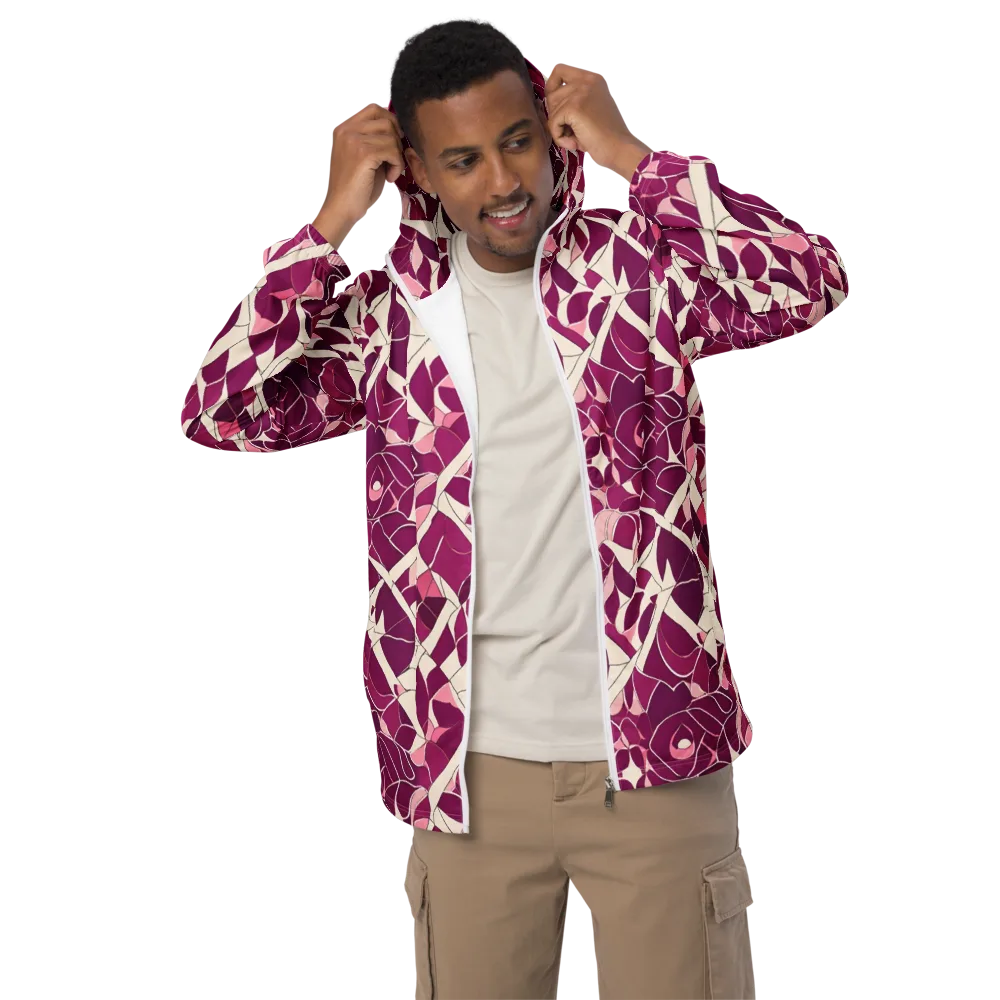 Magenta Mosaic on Men's Windbreaker — Front