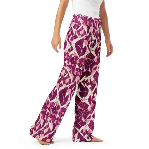 Magenta Mosaic on a Women's Pajama Pants