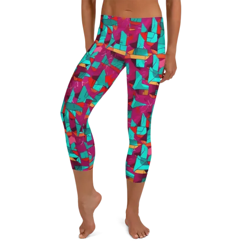 Neon Quilt on a Capri Leggings