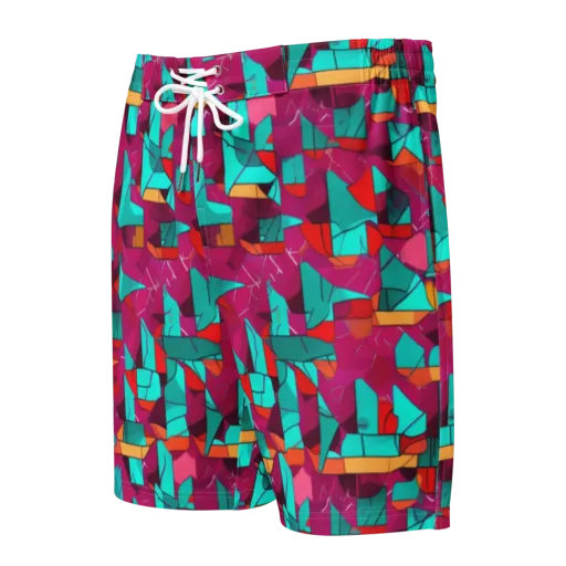 Neon Quilt on a Men's Board Shorts