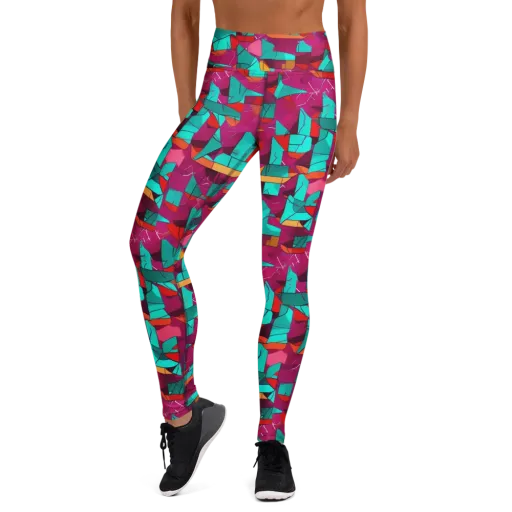 Neon Quilt on a Yoga Leggings
