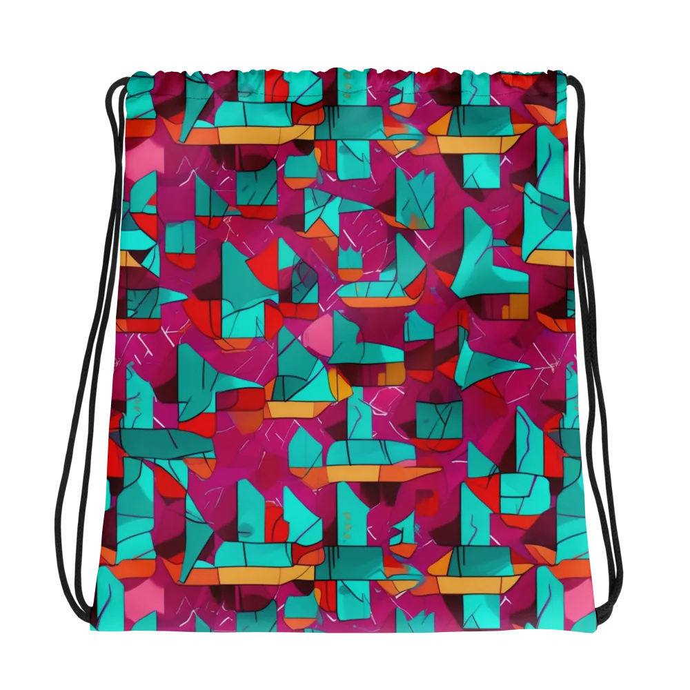Neon Quilt on Drawstring Bag — Photo