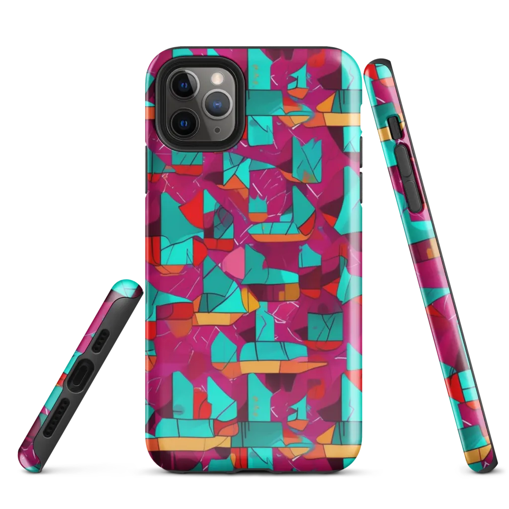 Neon Quilt on Tough Case for iPhone® — Front