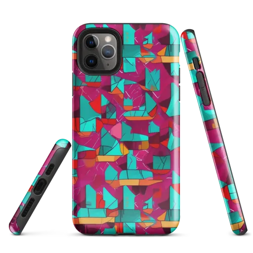 Neon Quilt on a Tough Case for iPhone®