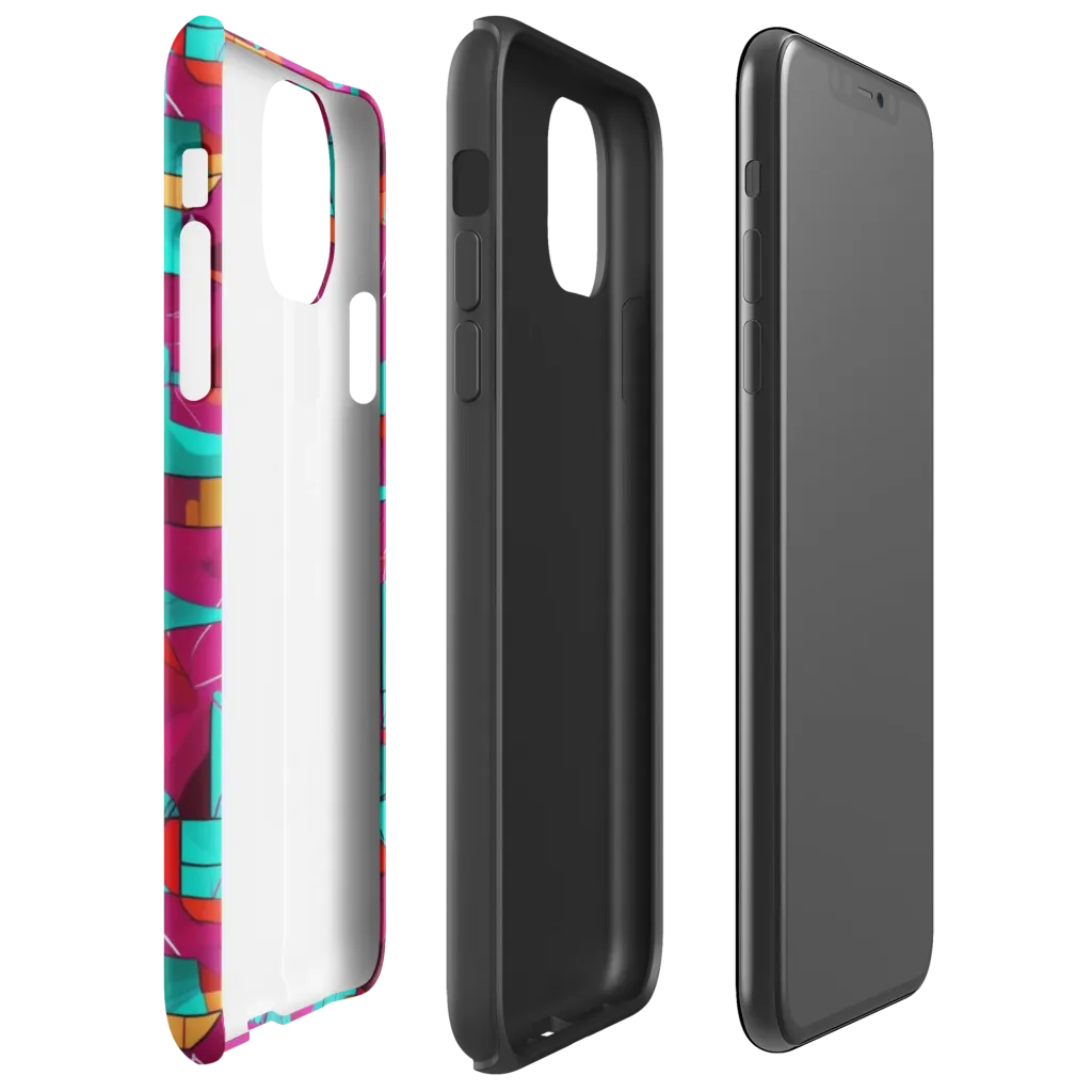 Neon Quilt on Tough Case for iPhone® — Right