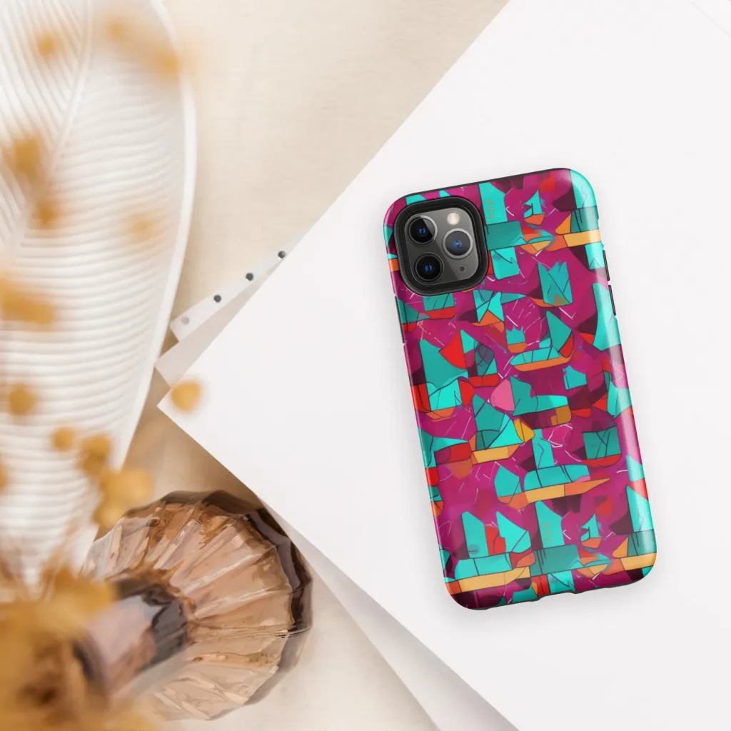 Neon Quilt on Tough Case for iPhone® — Front