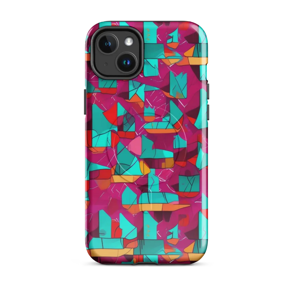Neon Quilt on MagSafe Tough Case for iPhone® — Front