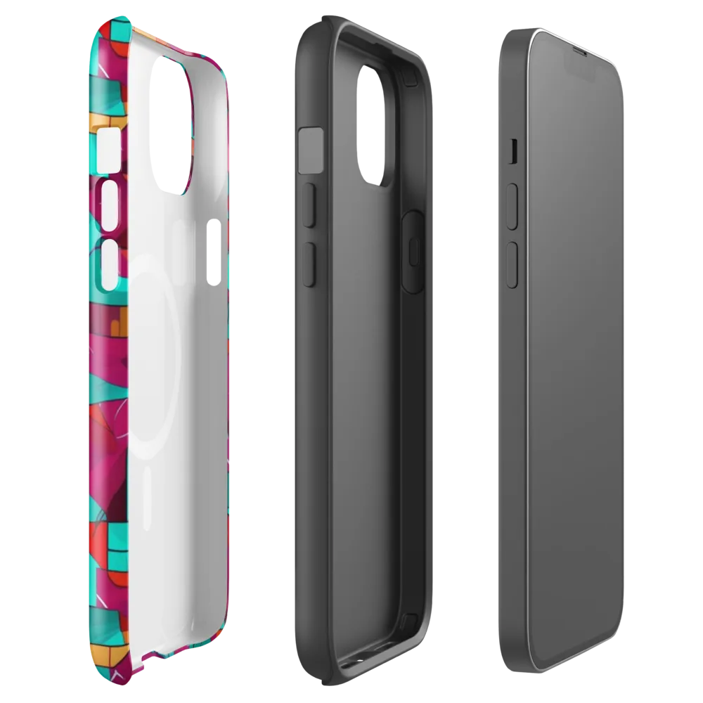 Neon Quilt on MagSafe Tough Case for iPhone® — Front