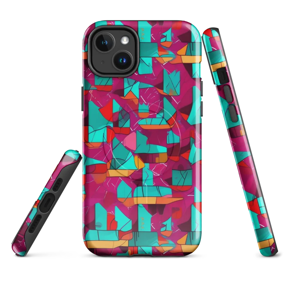 Neon Quilt on MagSafe Tough Case for iPhone® — Front