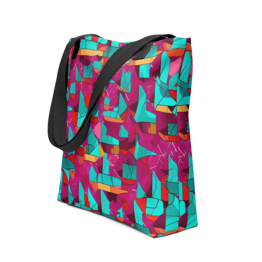 Neon Quilt on Tote Bag — Front