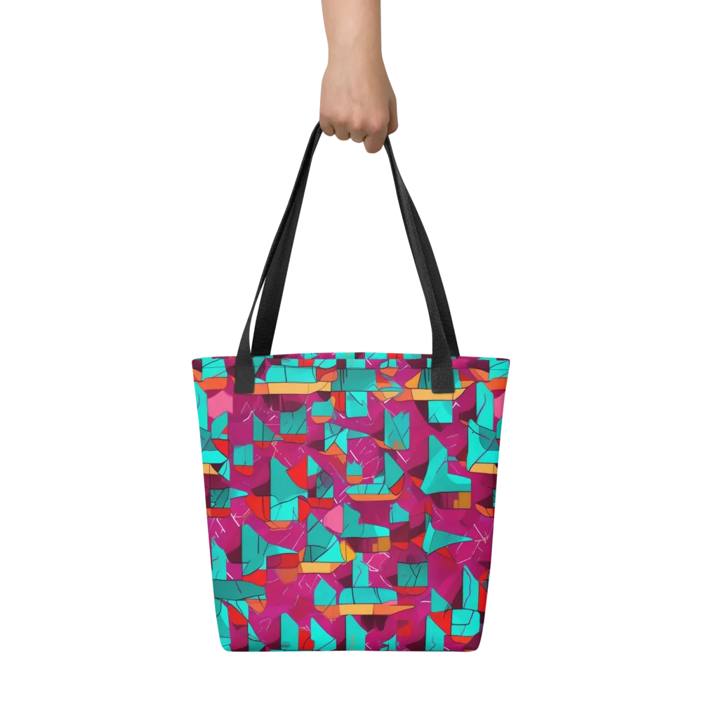 Neon Quilt on Tote Bag — Front