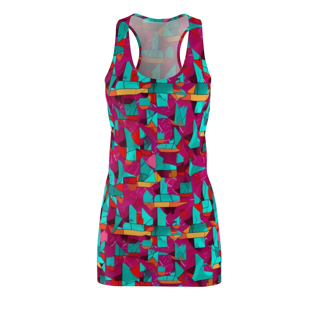 Neon Quilt on Racerback Dress — Front