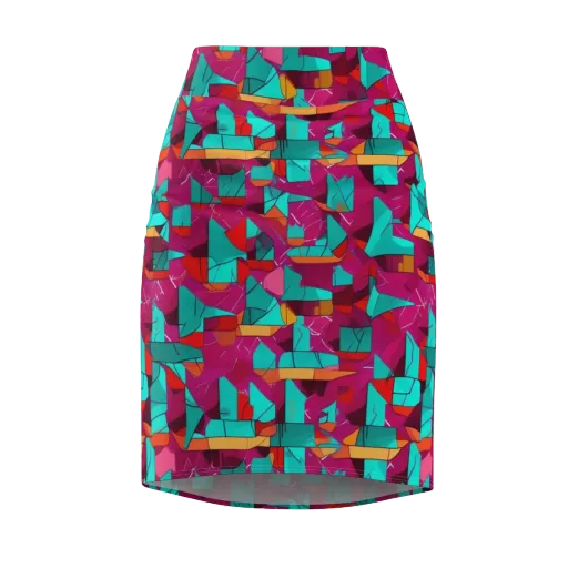 Neon Quilt on a Pencil Skirt