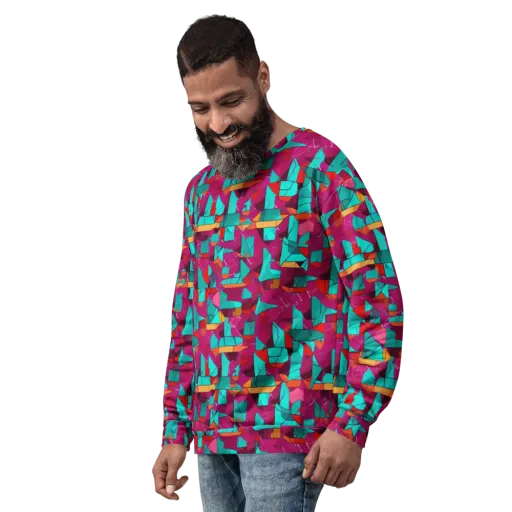 Neon Quilt on a Sweatshirt