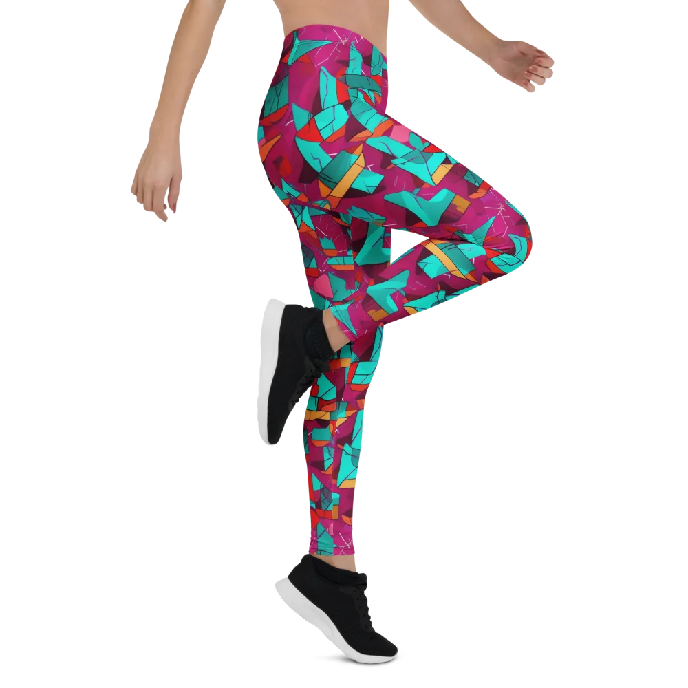 Neon Quilt on Leggings — Right