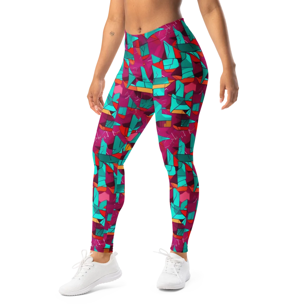 Neon Quilt on Leggings — Left Front