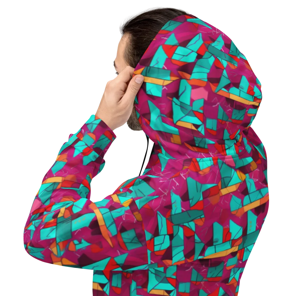 Neon Quilt on Hoodie — Back