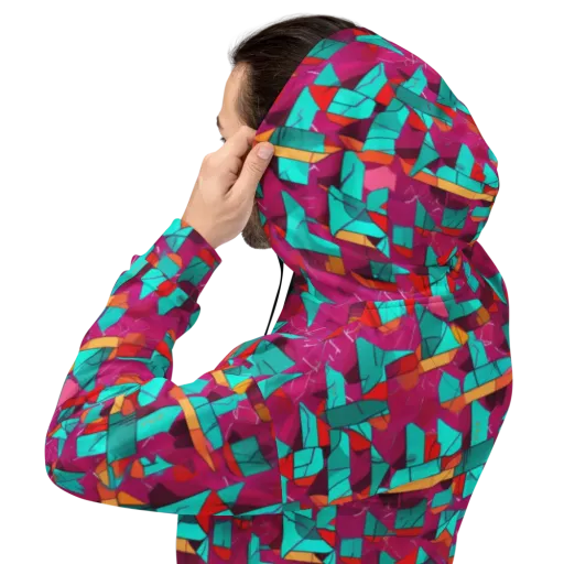 Neon Quilt on a Hoodie