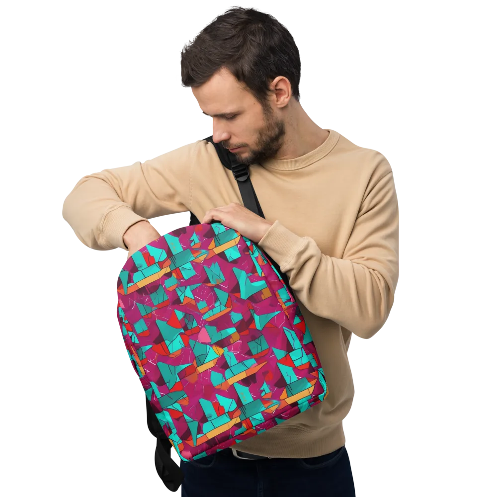 Neon Quilt on Minimalist Backpack — Front