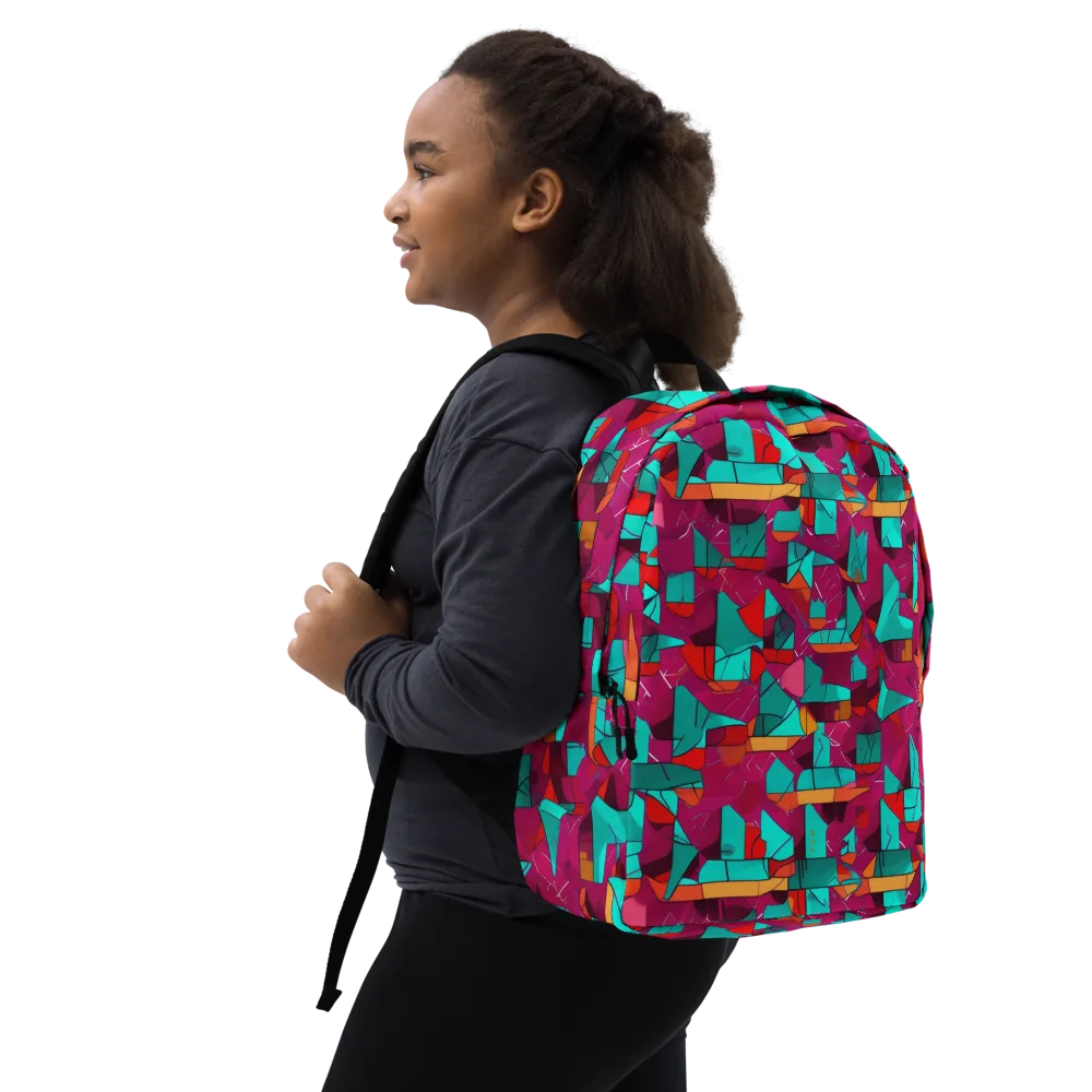 Neon Quilt on Minimalist Backpack — Right Front