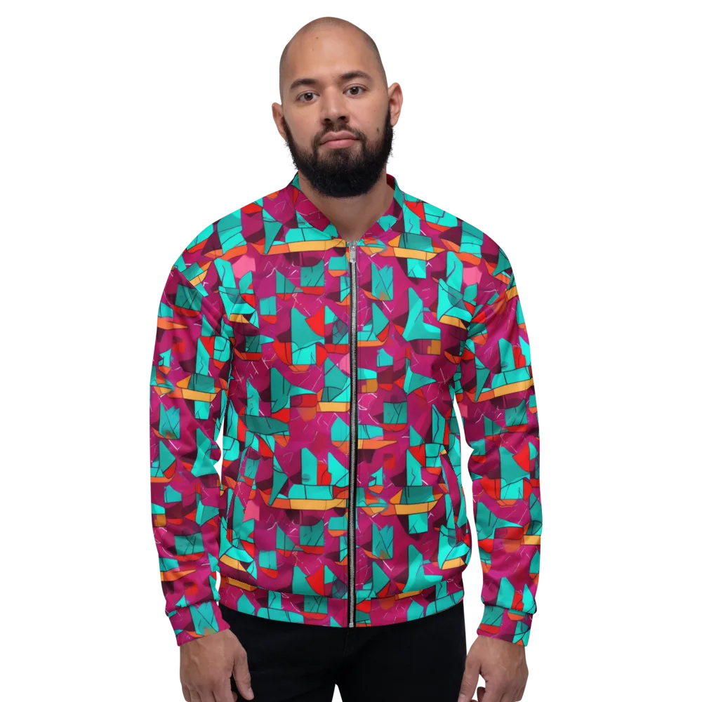 Neon Quilt on Bomber Jacket — Front